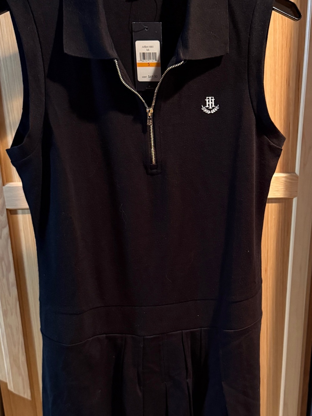 NWT Tommy Hilfiger Black Sleeveless Tennis Dress - Size Small